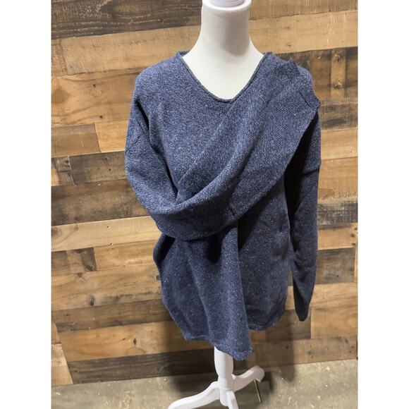 WhalerKnits- Navy Blue- Pull-over V Neck Sweater - Size XL - Picture 1 of 8